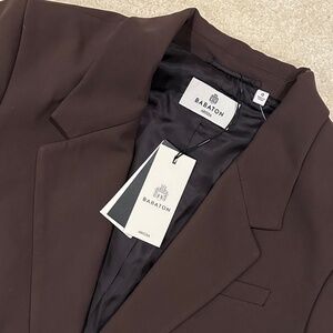 Aritzia Babaton Producer Blazer in Rich Mocha Brown NWT Size 12